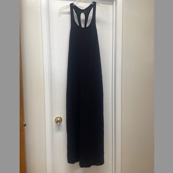 Lululemon Black Maxi Dress Restore & Revitalize Slits Sleeveless - Picture 2 of 8